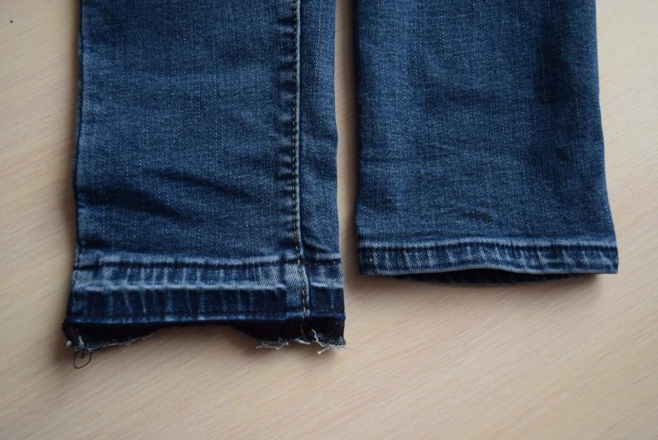 как укоротить джинсы в домашних условиях