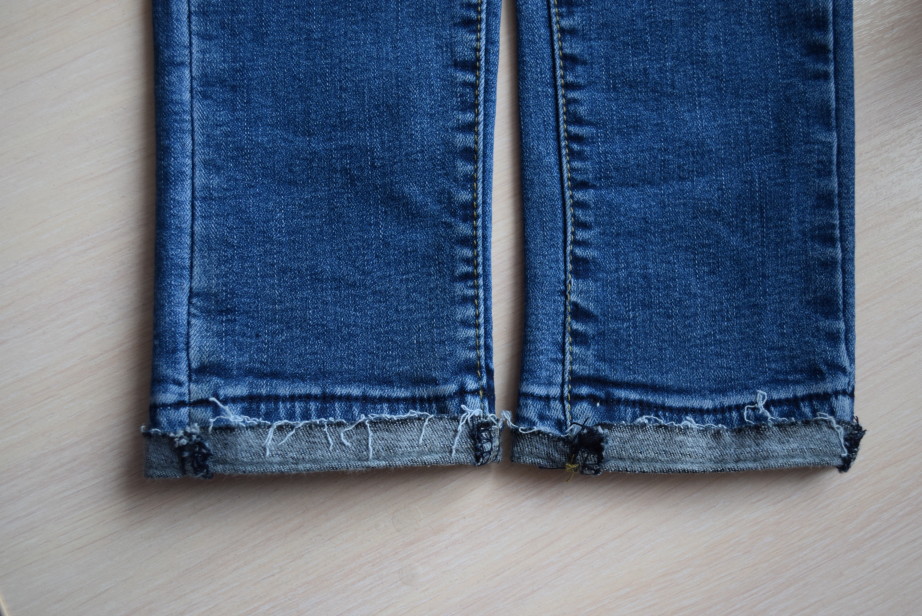 как укоротить джинсы в домашних условиях